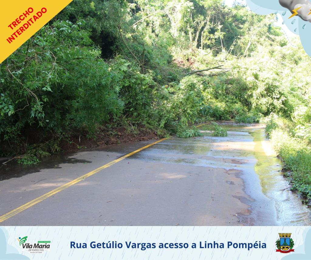 Imagem 3 - Atenção para os trechos danificados por conta do grande volume das chuvas em Vila Maria.